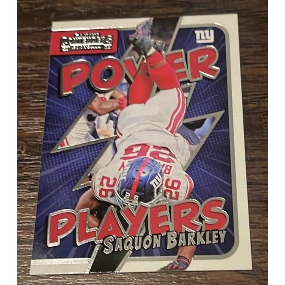 Saquon Barkley power players panini card